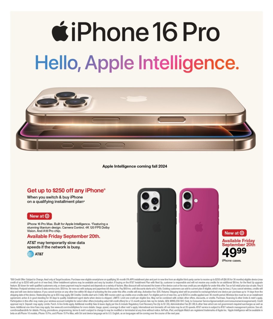 page from Target ad