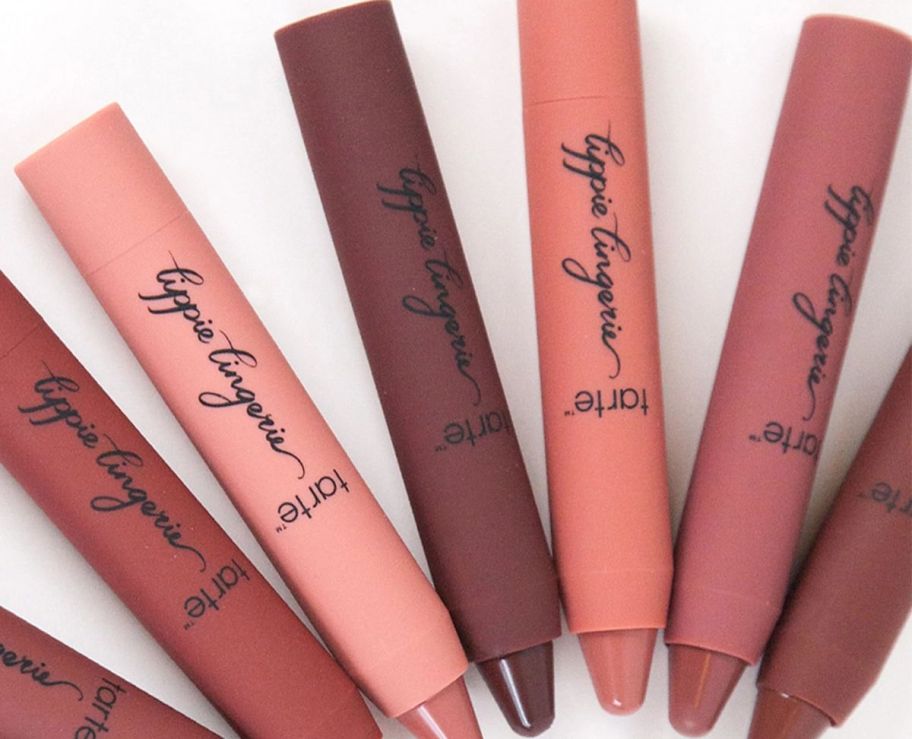 tarte lippie lingerie tubes in various colors