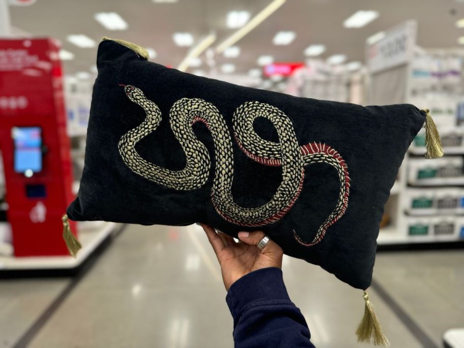 Threshold Embroidered Snake Throw Pillow