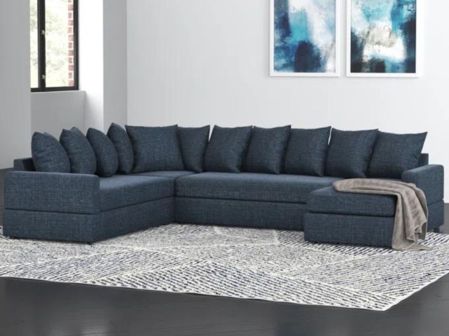 Wade Logan Bernathe 4-piece Upholstered Sectional