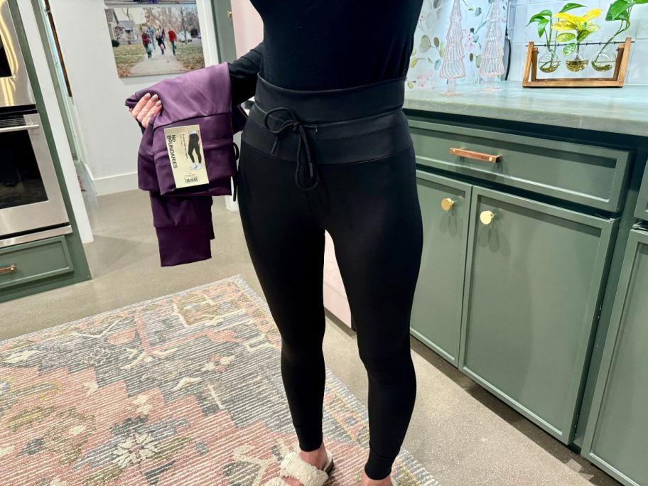 A woman wearing Walmart Leggings