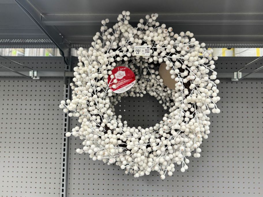 Walmart White Holly Wreath