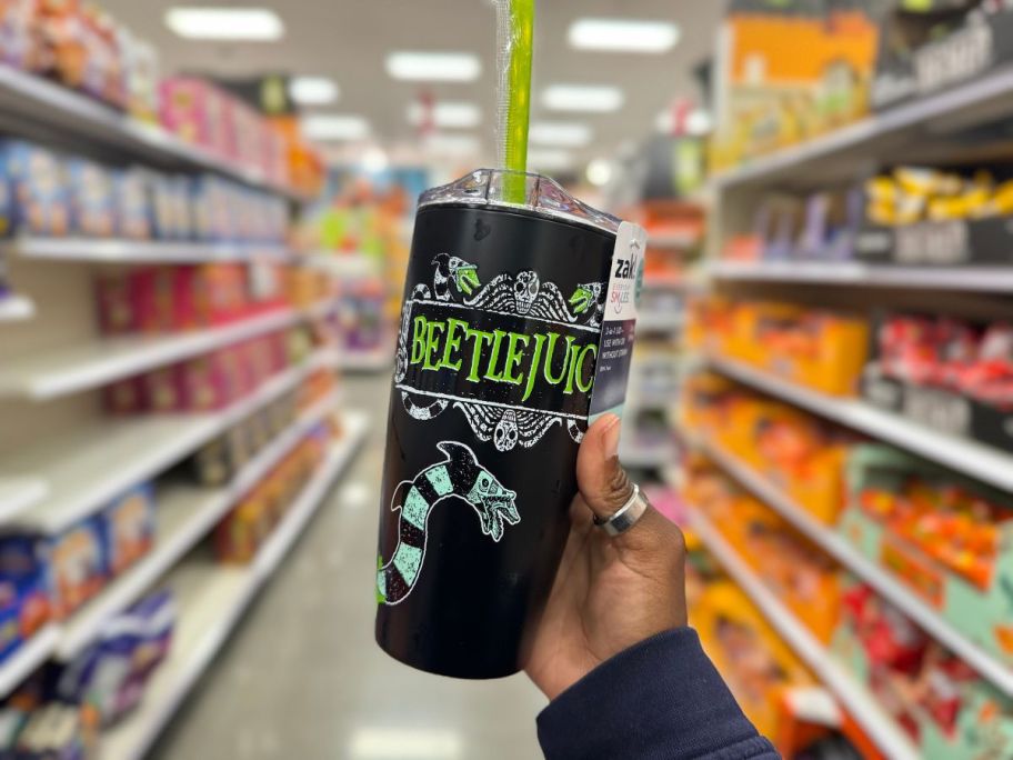 Zak 20oz Halloween Tumbler Beetlejuice