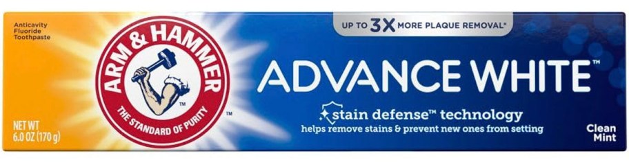 arm and hammer toothpaste advanced white box