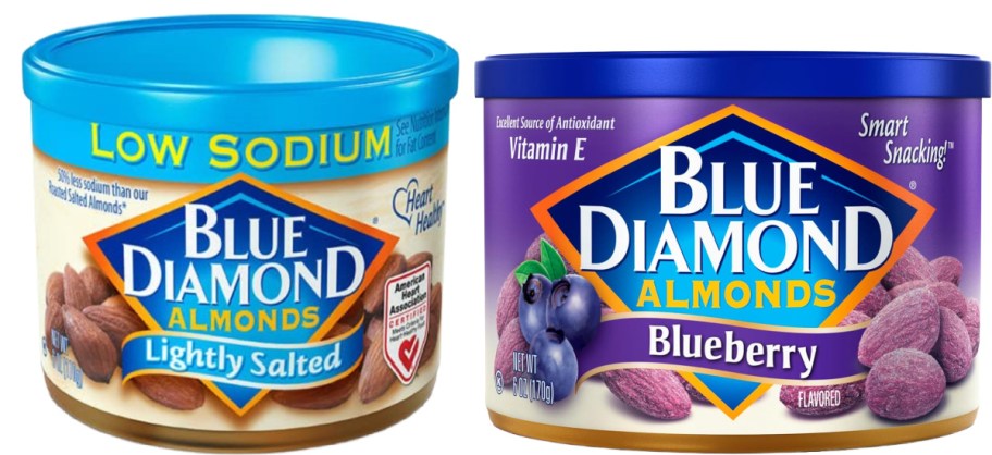 blue diamond almonds lightly salted and bluebrry