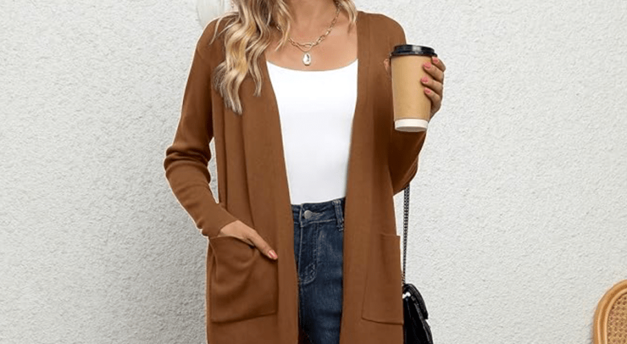 Women’s Open Front Cardigan Only $15.99 on Amazon | 19 Color Choices!