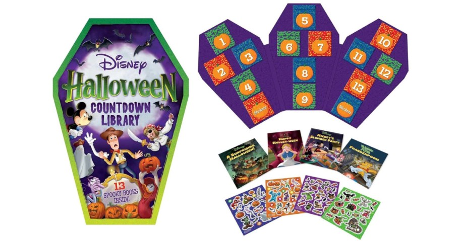 Disney Halloween Countdown Library Set and accessories