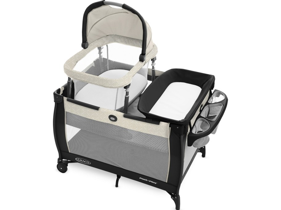 graco black and white pack n play 