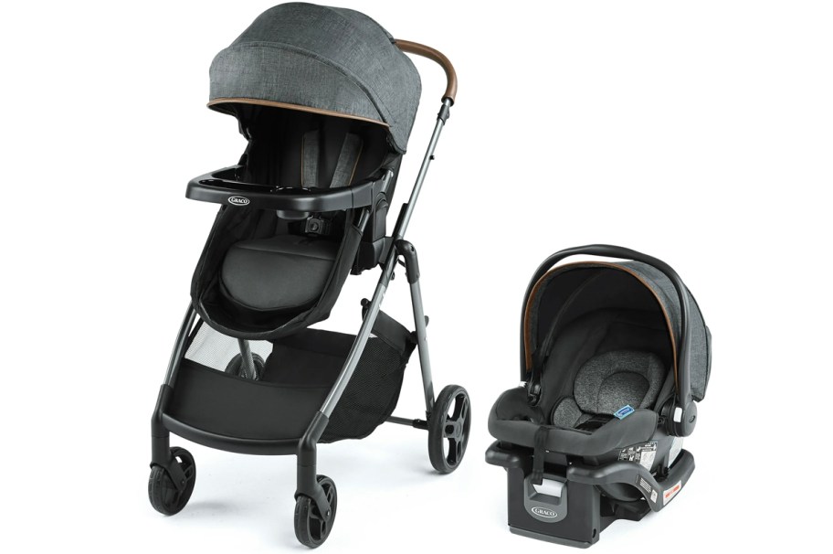 gray graco stroller and carseat 