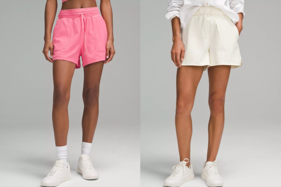 light pink and beige shorts