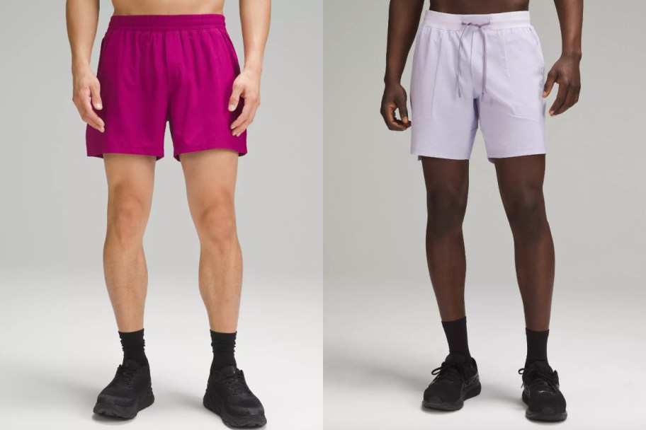 magenta and lavender mens shorts