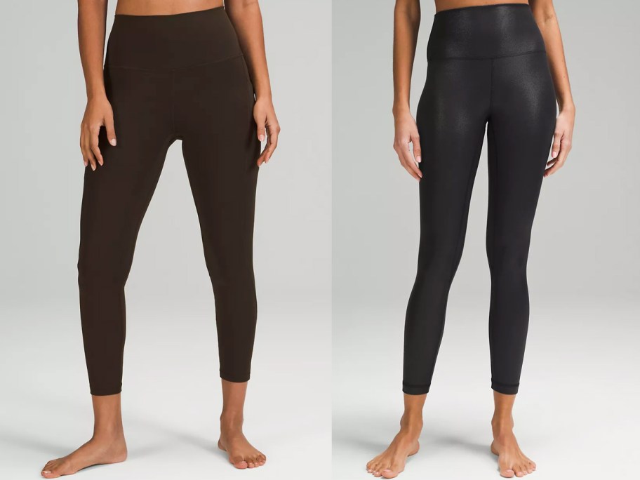 women in brown and black leggings