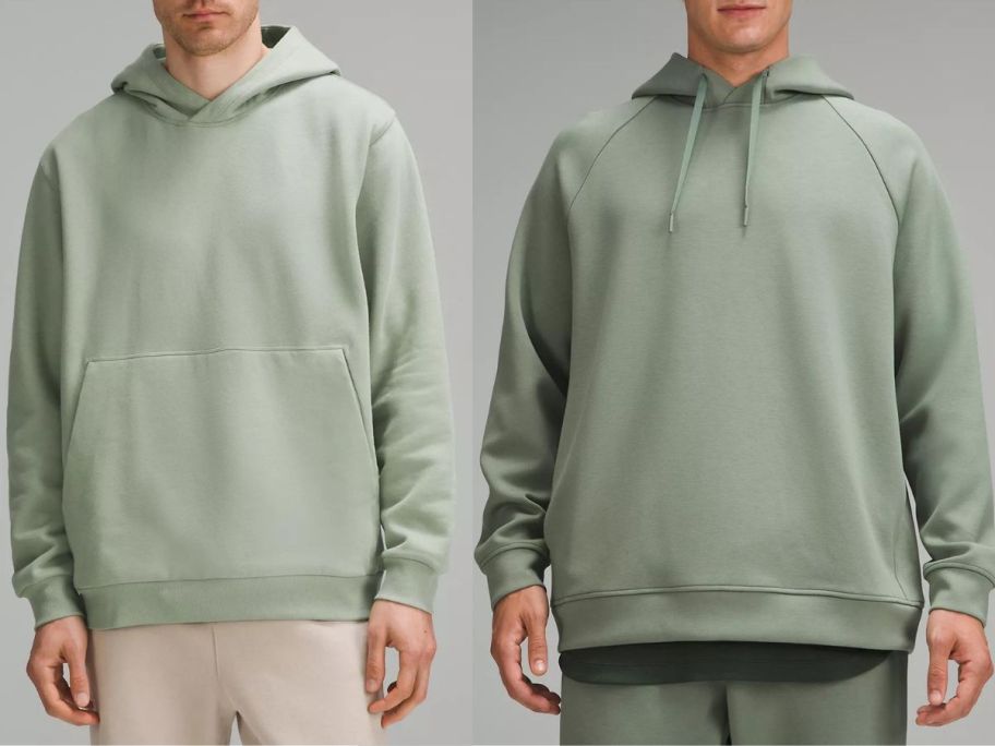 Stock images of two men wearing lululemon hoodies