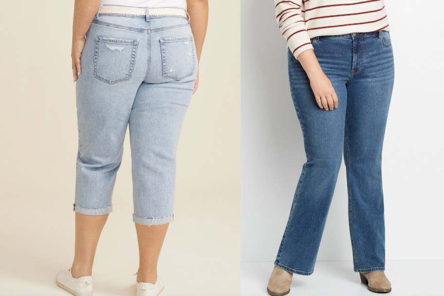 front and back of plus jeans