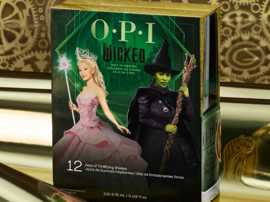 opi wicked advent calendar box on table