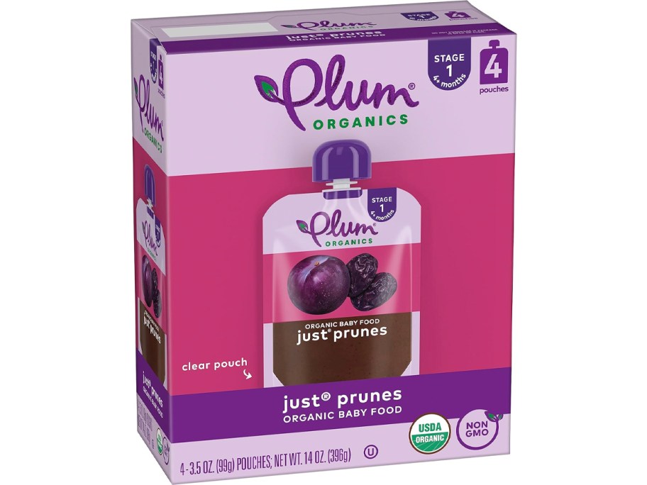plum organics prunes 4 pack box 