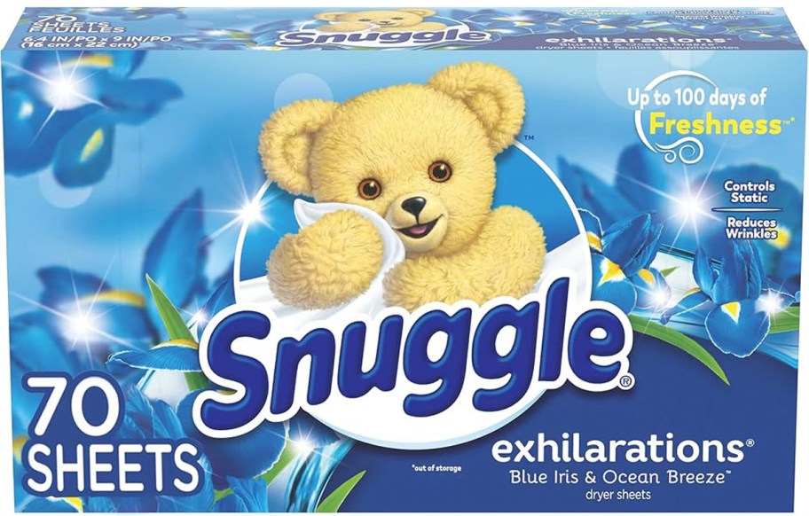 snuggle fabric softener sheets box 