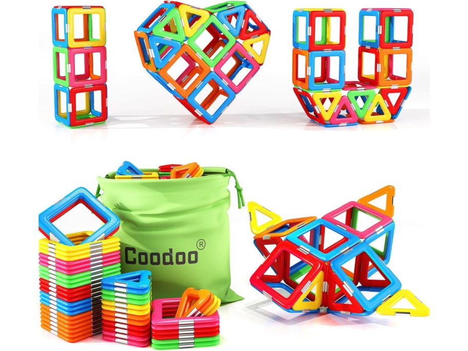 stock image of Coodoo Upgraded Magnetic Tiles Set