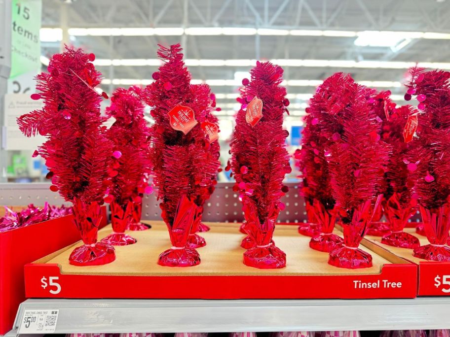 Pink Tinsel Tree