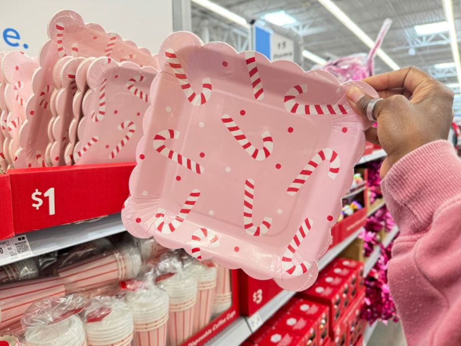 Candy Cane Paper Plates