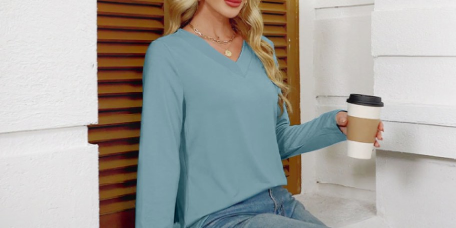 Women’s Lightweight Long Sleeve Shirt Only $8.99 on Amazon (12 Color Choices!)