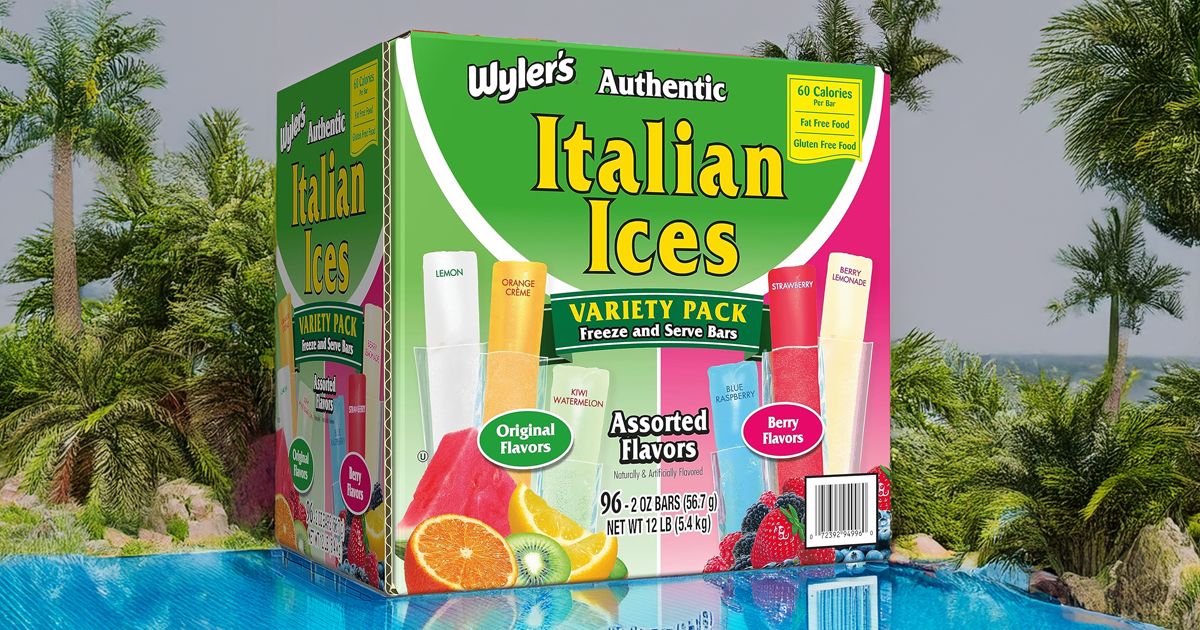 Wyler’s Italian Ice Freezer Bars 96-Count Variety Pack Just $9.98 Shipped on Amazon (Reg. $20)