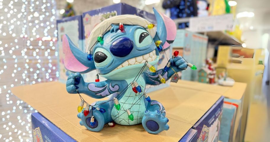 14.7” Disney Holiday Stitch by Jim Shore in store