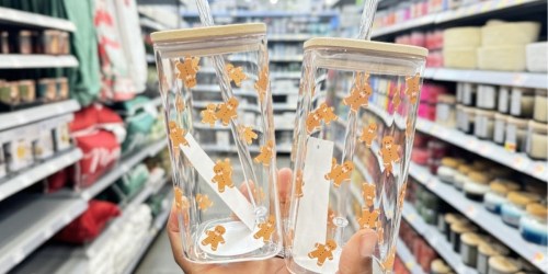 Gingerbread Man Glass Tumblers UNDER $3 on Walmart.online