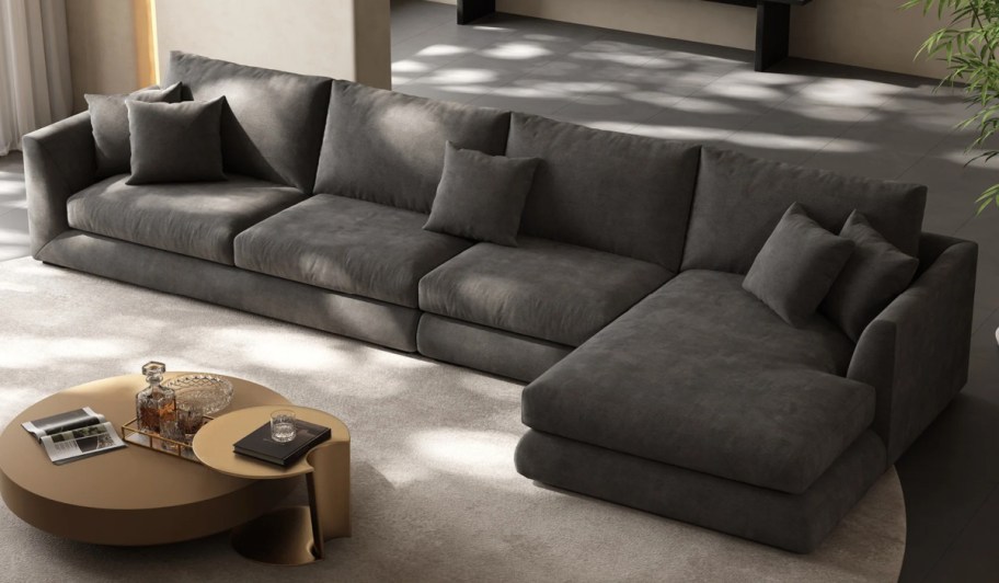 dark grey sectional