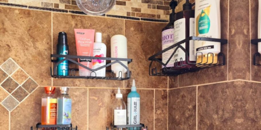 Shower Storage Caddy Shelves 5-Piece Set Only $11.99 on Amazon (Reg. $20)