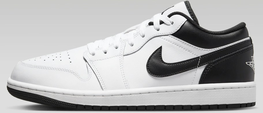 black and white low cut nike jordan sneaker