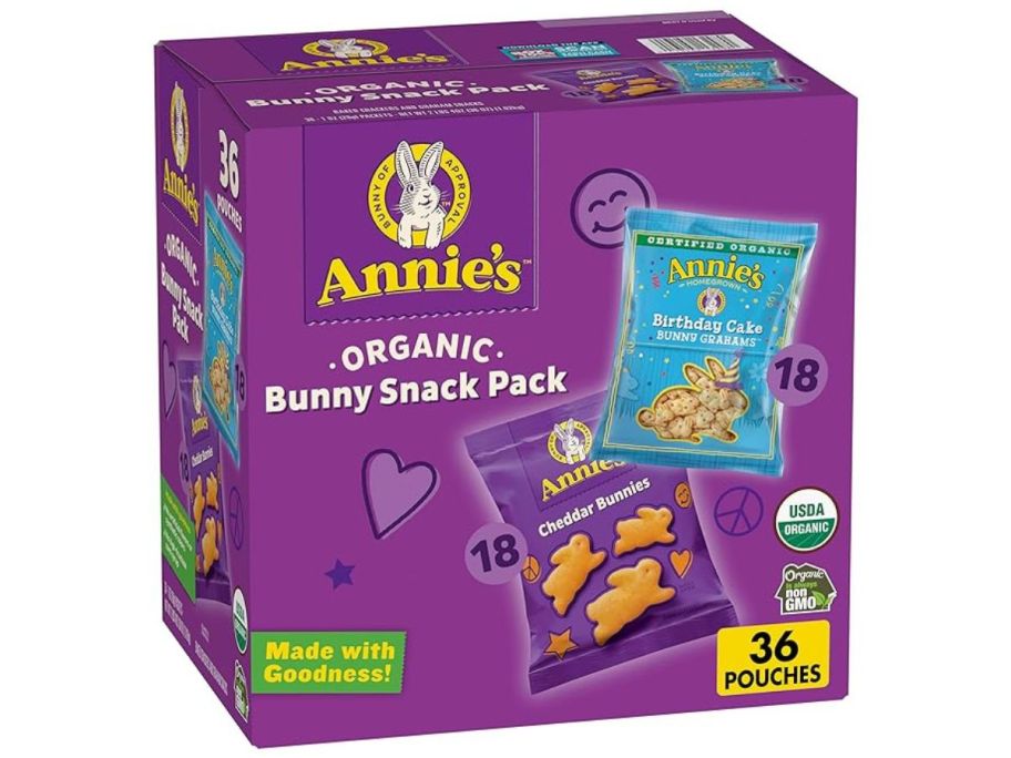 A box of Annie's Organics Bunny Snacks