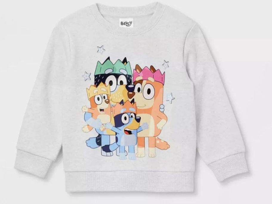 Bluey Toddler Family Fleece Pullover Sweatshirt stock image