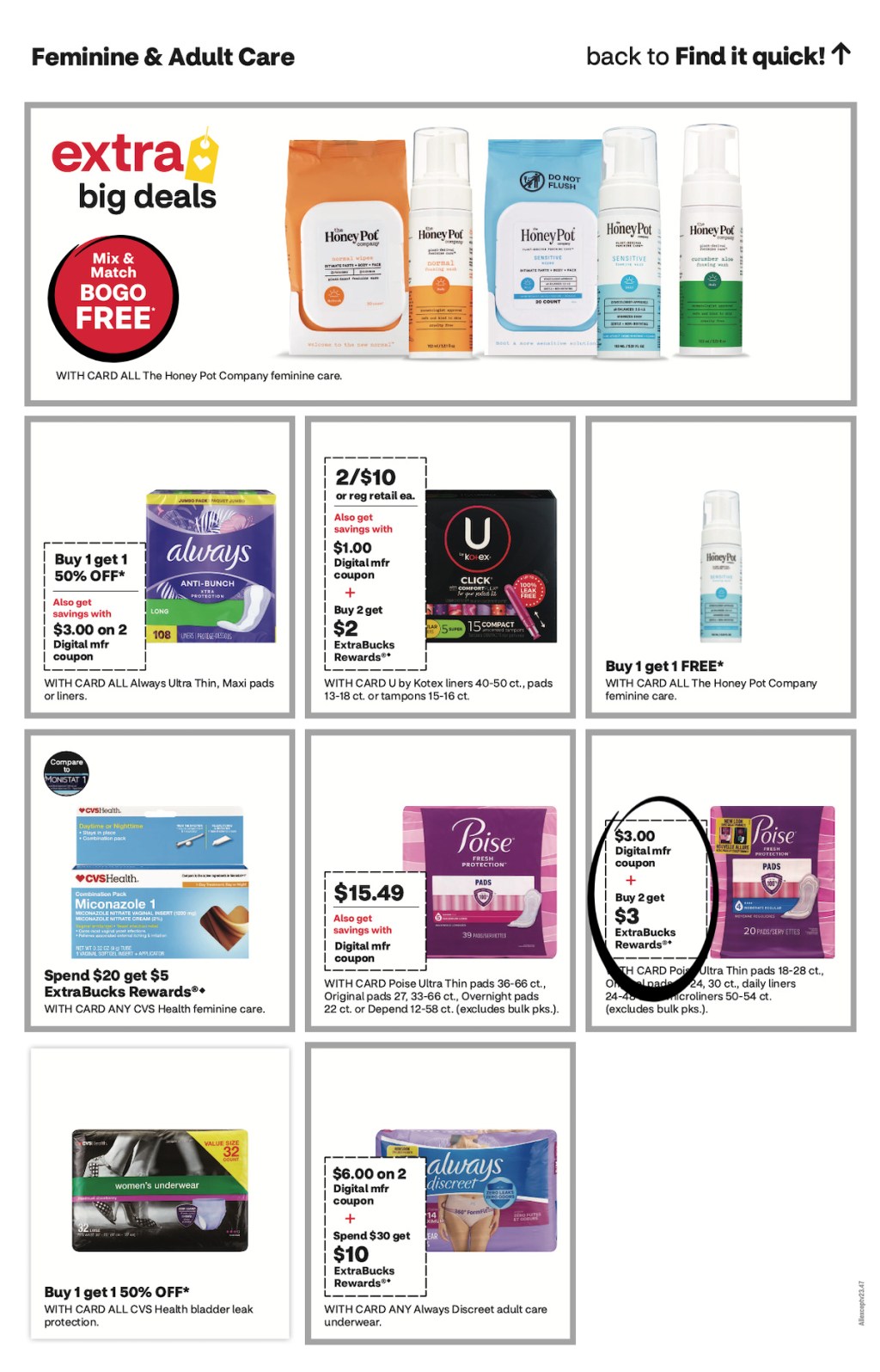 page from CVS ad