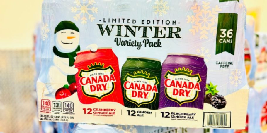 Canada Dry Ginger Ale 36-Count Winter Variety Pack Just $16.59 at Costco or Sam’s Club