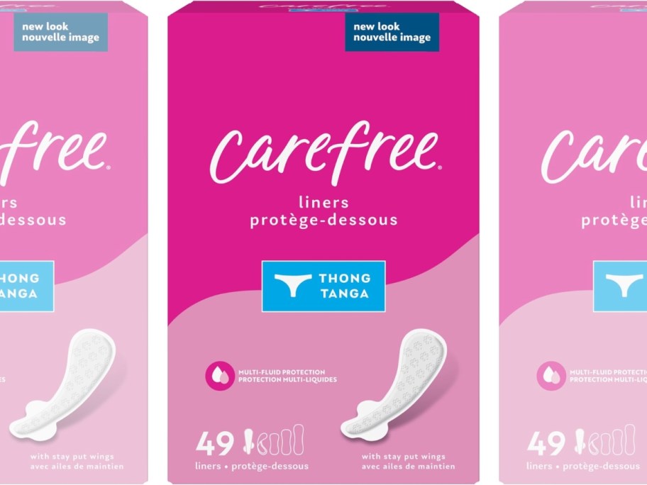 Carefree Unscented Thong Panty Liners 49-Count