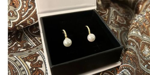 Cate & Chloe Pearl Drop Earrings Only $18 Shipped