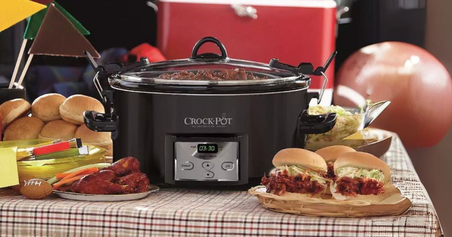 Crockpot 7-Quart Countdown Cook & Carry Slow Cooker at picnic