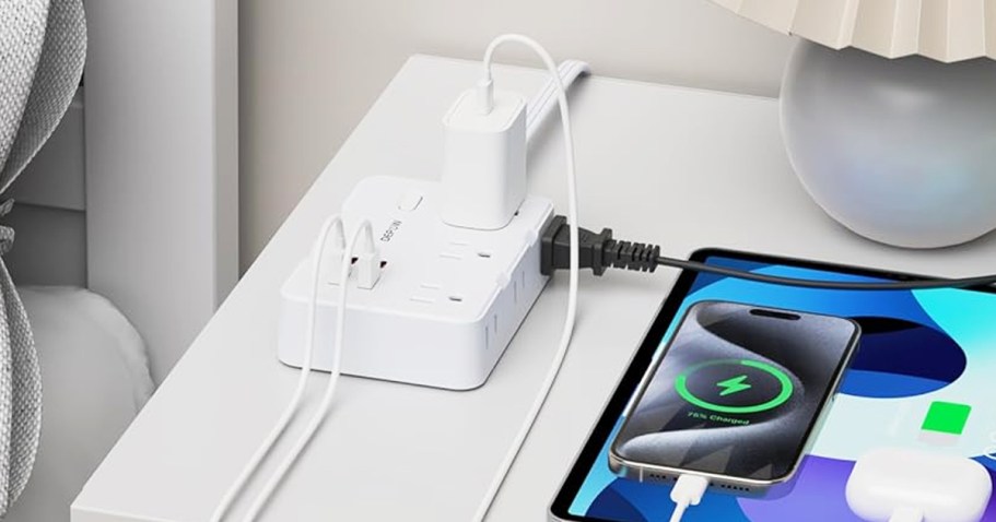 Power Strip Charging Station Only $9.99 on Amazon | Includes 6 Outlets & 4 USB Ports