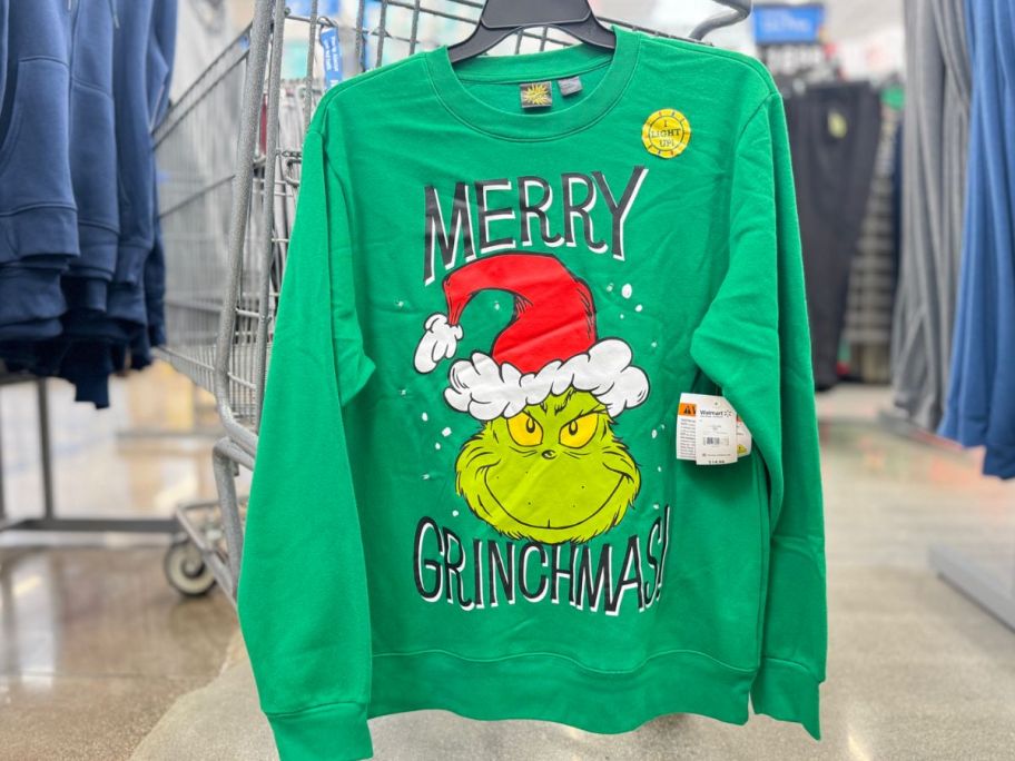 Dr. Seuss The Grinch Men's Smiley Graphic Sweatshirt