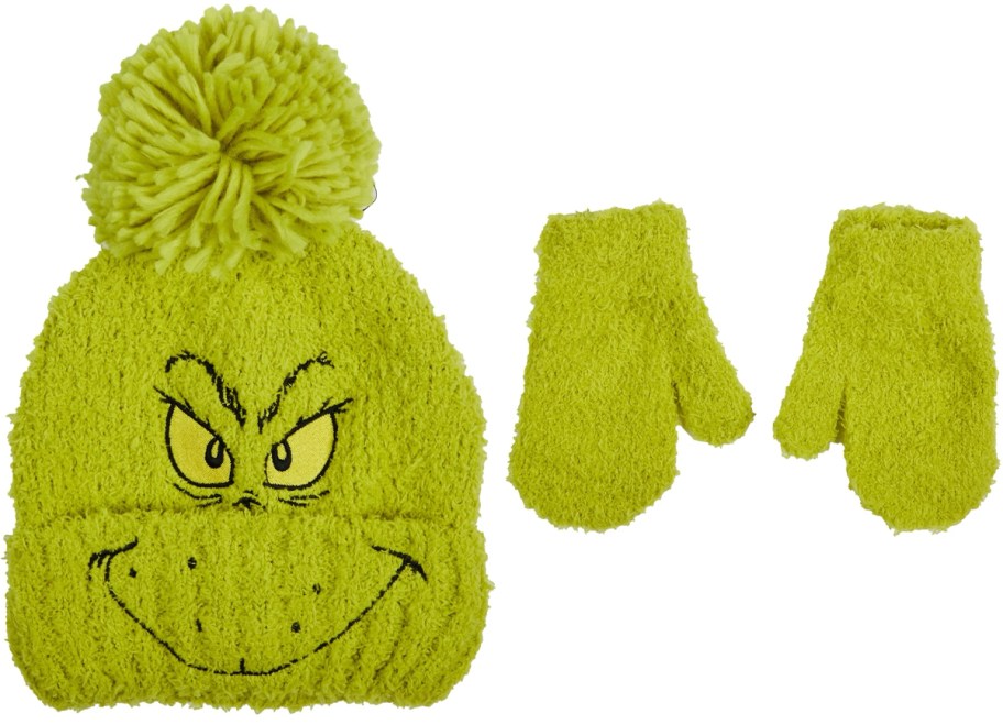 Dr. Seuss The Grinch Toddler Beanie and Mitten Set