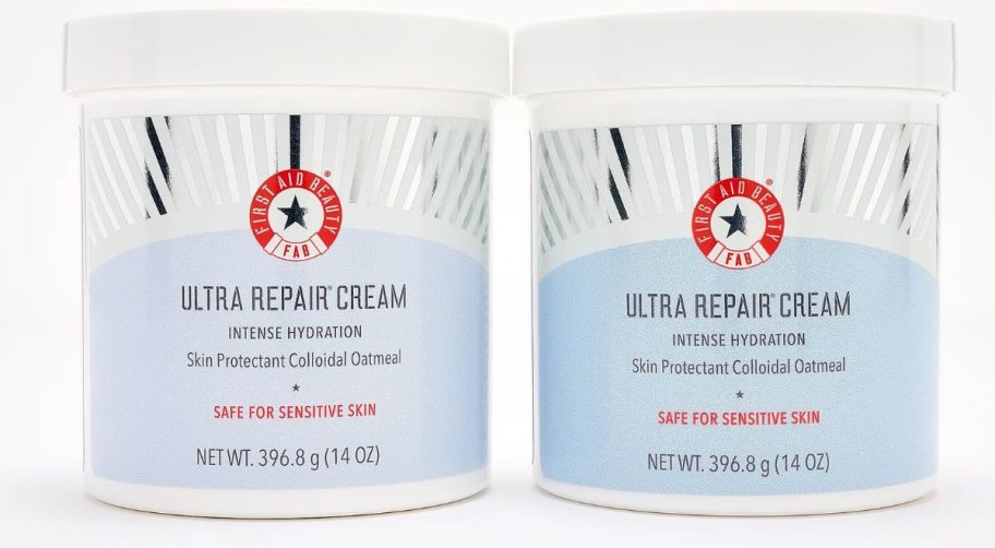 First Aid Beauty Ultra Repair Cream Mega Size 14oz Duo stock image