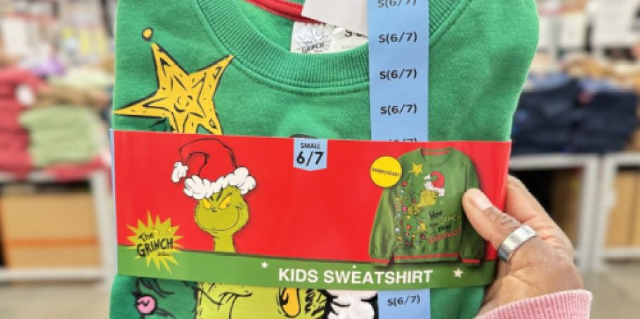 Sam’s Club Kids Clothing Sale | Grinch Sweatshirt Only $10.98 & More Festive Finds!