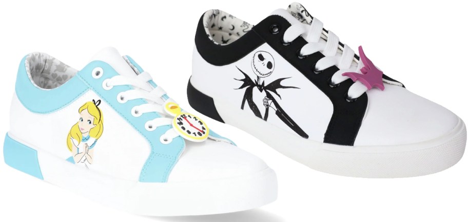 Alice in Wonderland and Nightmare Before Christmas sneakers