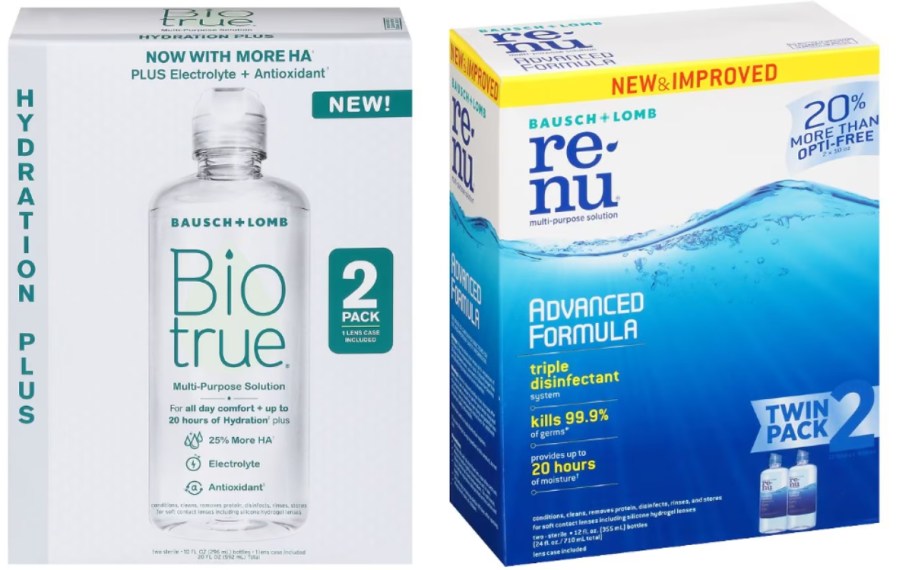 boxes of bausch and lomb contact solution