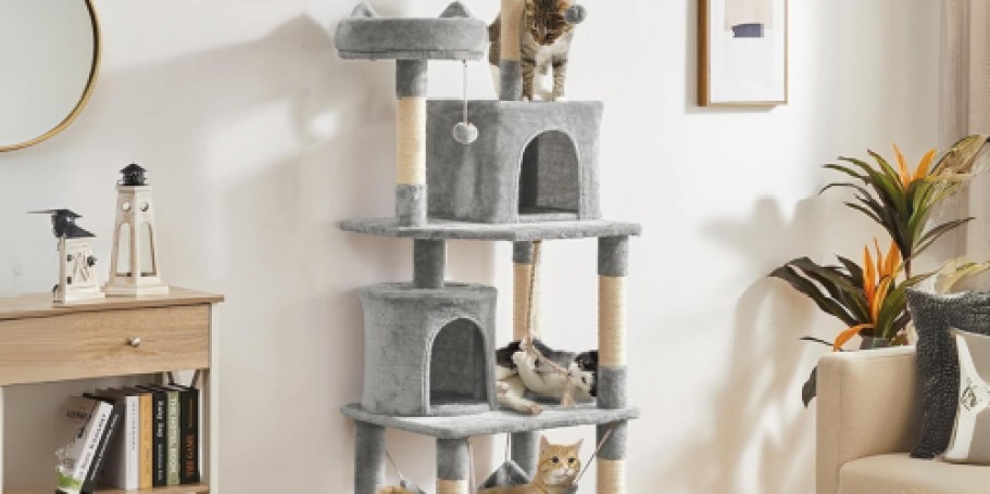 Multi-Level Cat Trees from $59 Shipped on Amazon | Over 26,000 5-Star Reviews!