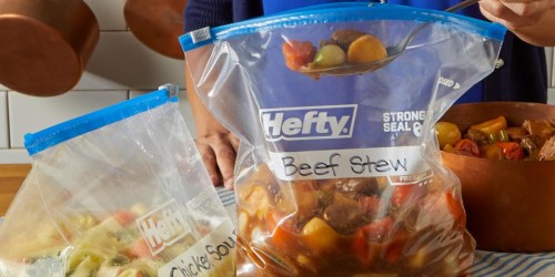 Hefty Slider Freezer Gallon Size Bags 56-Count Only $6.46 Shipped on Amazon