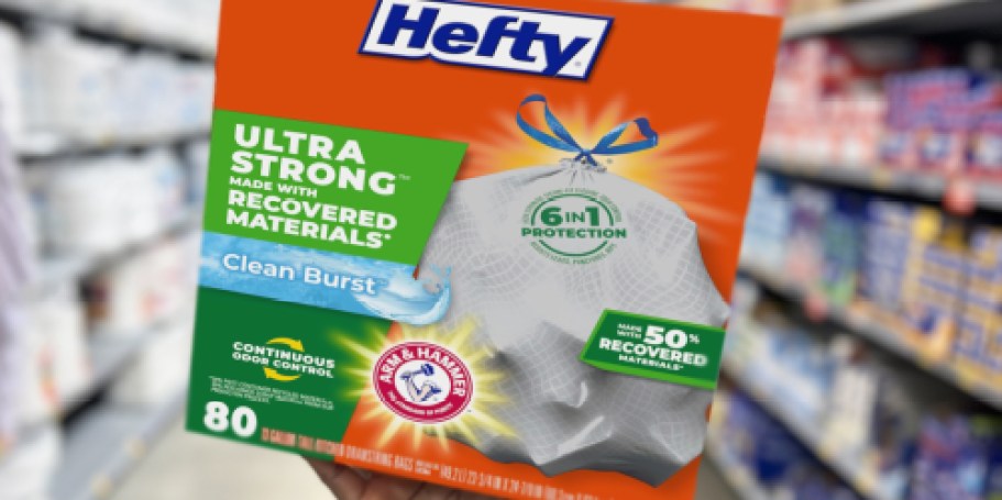 Hefty 13-Gallon Trash Bags 80-Count Box Only $11.39 Shipped for Amazon Prime Members (Reg. $16)