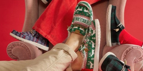 Rare 25% Off Christmas HEYDUDE Shoes | Buffalo Plaid, Sparkle Bows, Ugly Sweater & More!