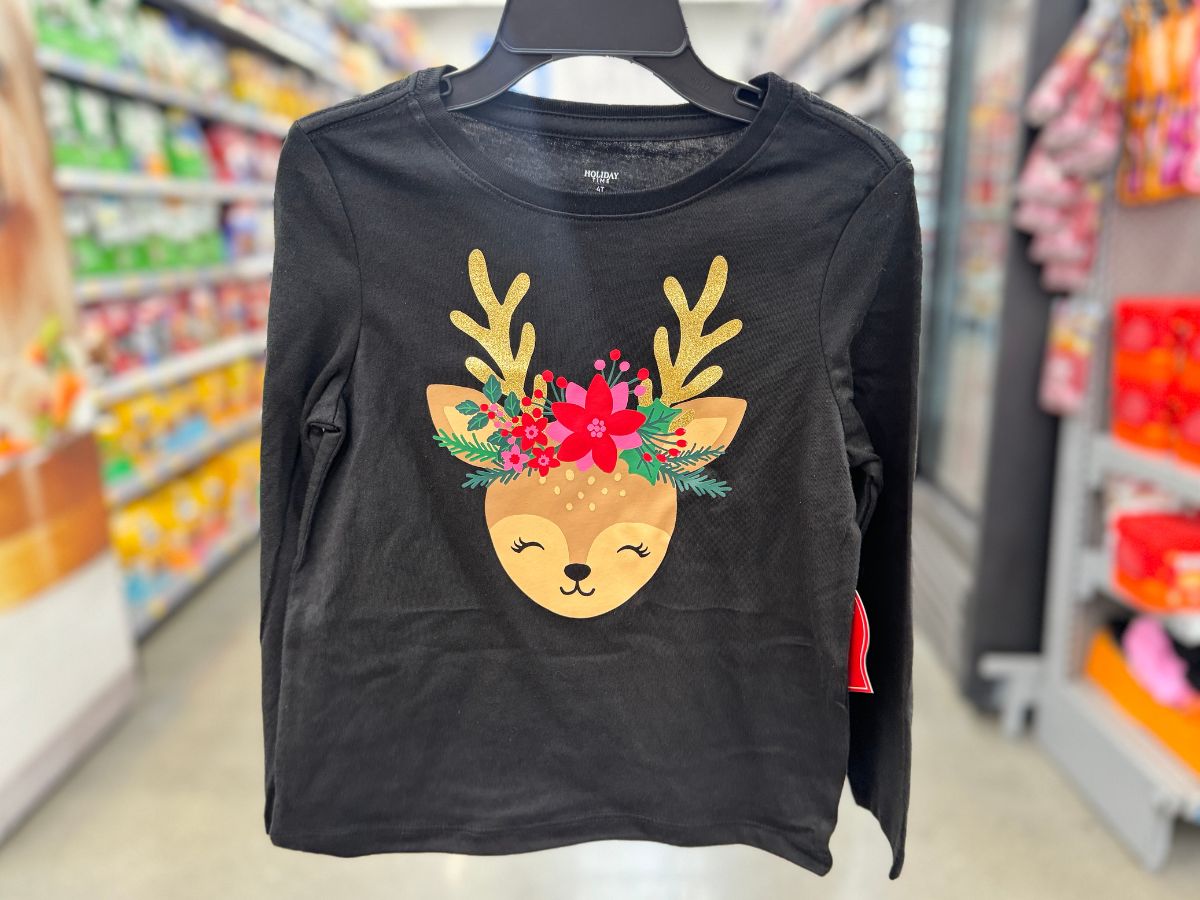 NEW Kids Christmas Long-Sleeve Shirts Only $5.48 on Walmart.online